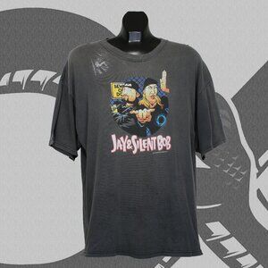 Vintage Jay and Silent Bob T-Shirt Men's XL 90s Distressed Black